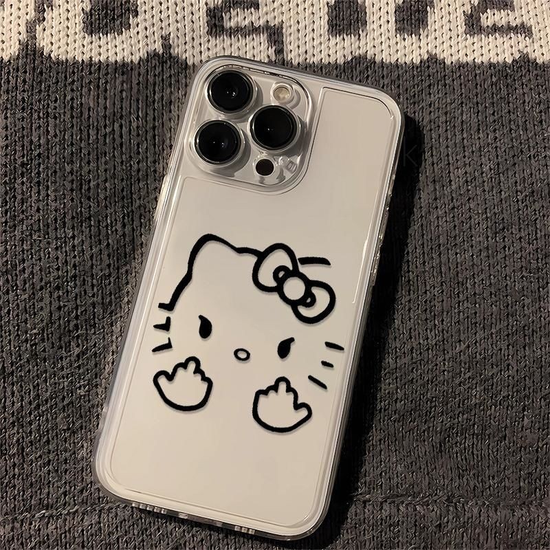 个性凯蒂猫11/12promax潮款透明iPhone13/14防摔全包15pro软壳78p