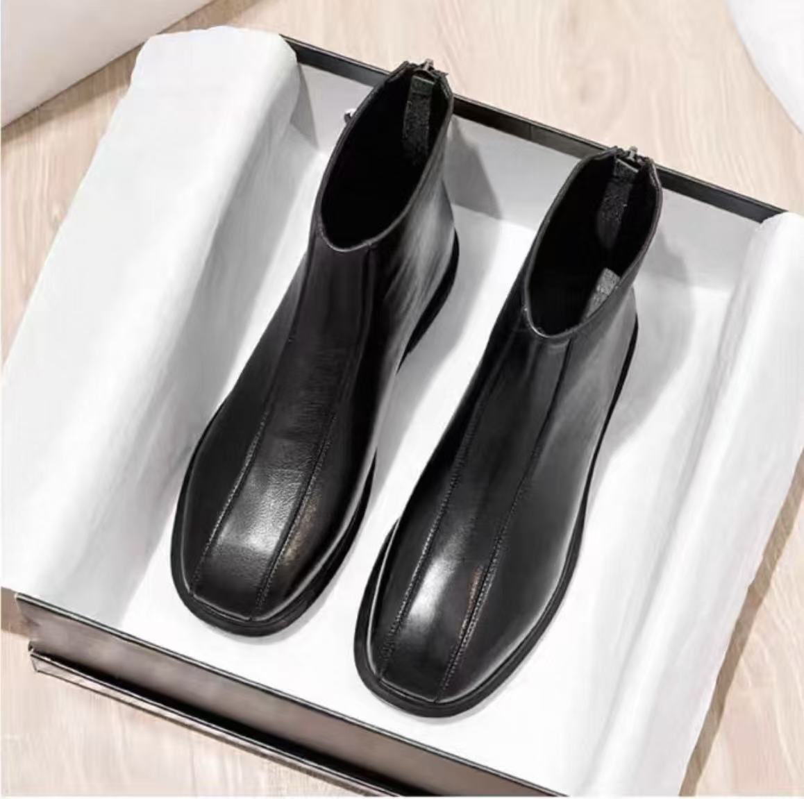 【万达撤柜高货1】绒面软皮软底软面软皮加绒棉鞋绒面靴