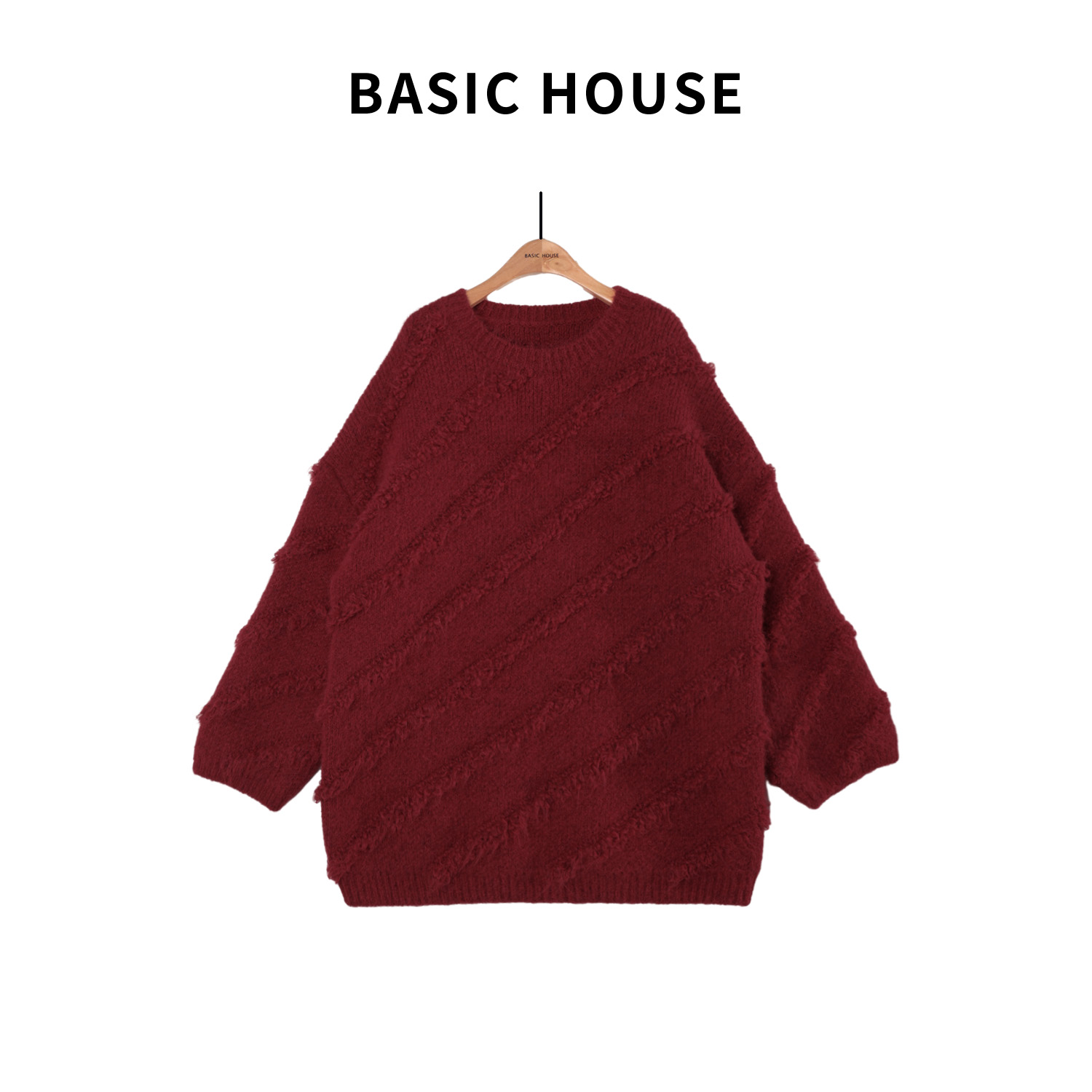 Basic House/百家好软糯风时尚毛衣针织女宽松高级感B1385B5HG82