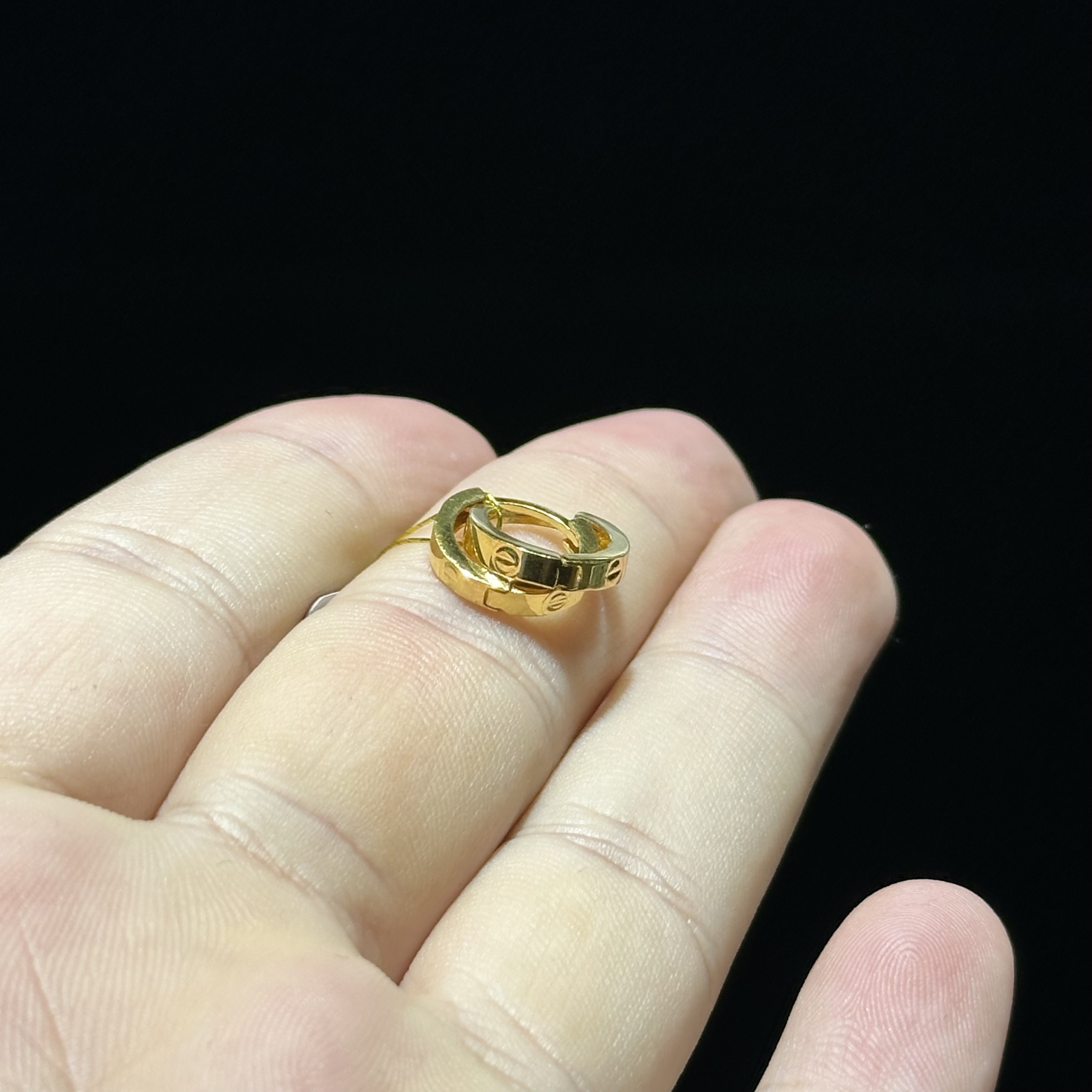 足金999 5G 隔圈耳扣 1.876