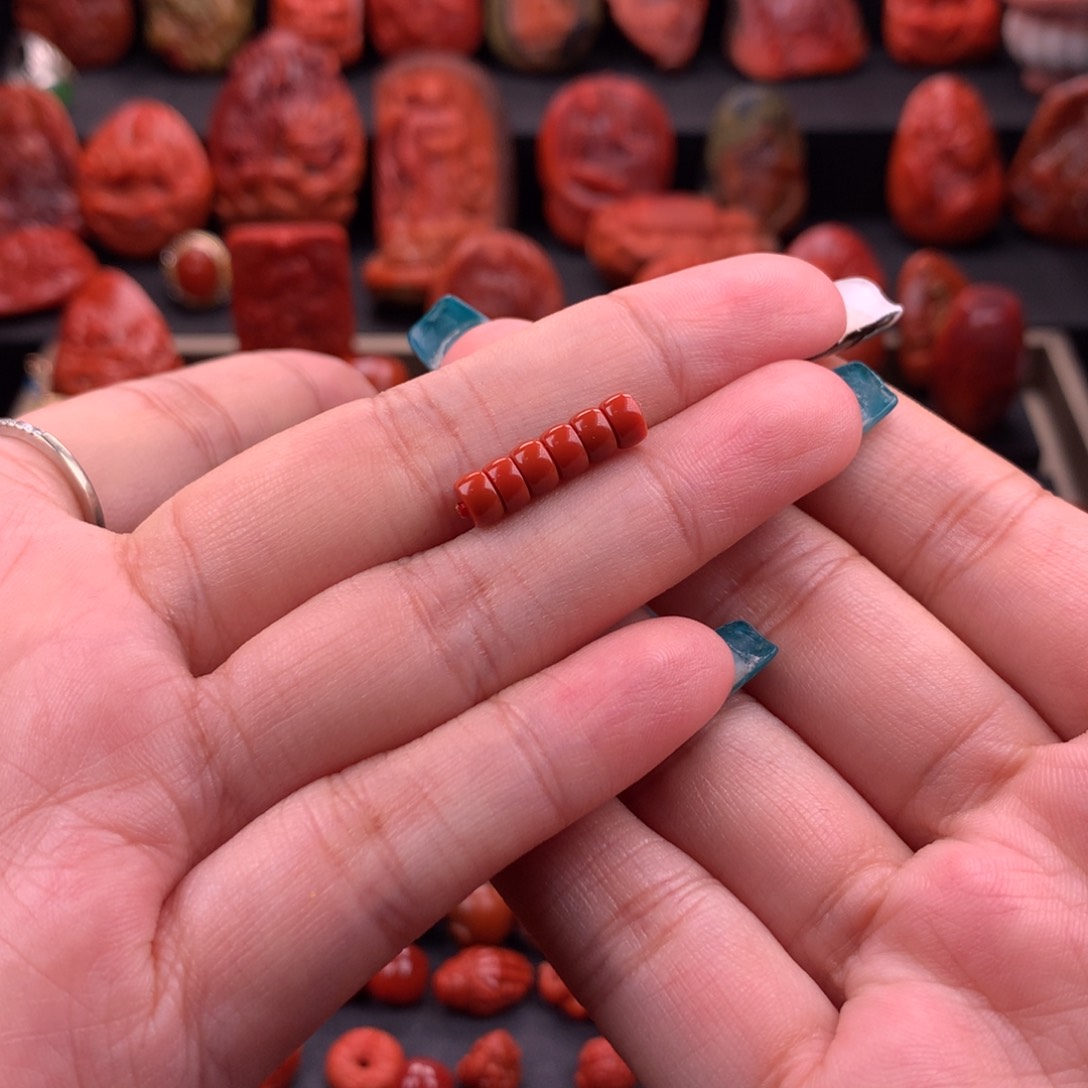 南红玛瑙南红川料精工直切隔片5mm未镶嵌