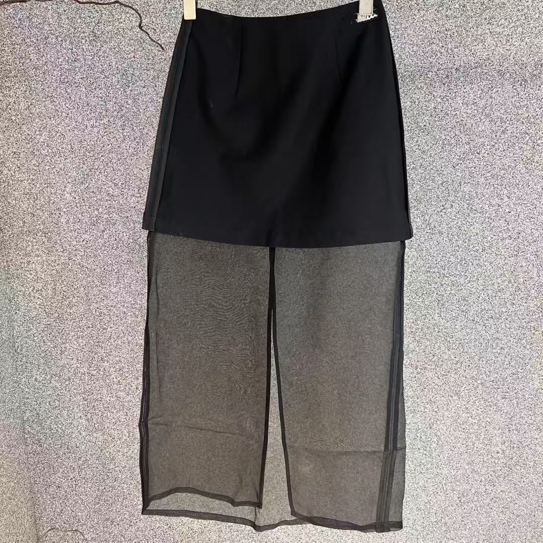 【BAI】新款高腰显瘦气质百搭拼接半身裙827