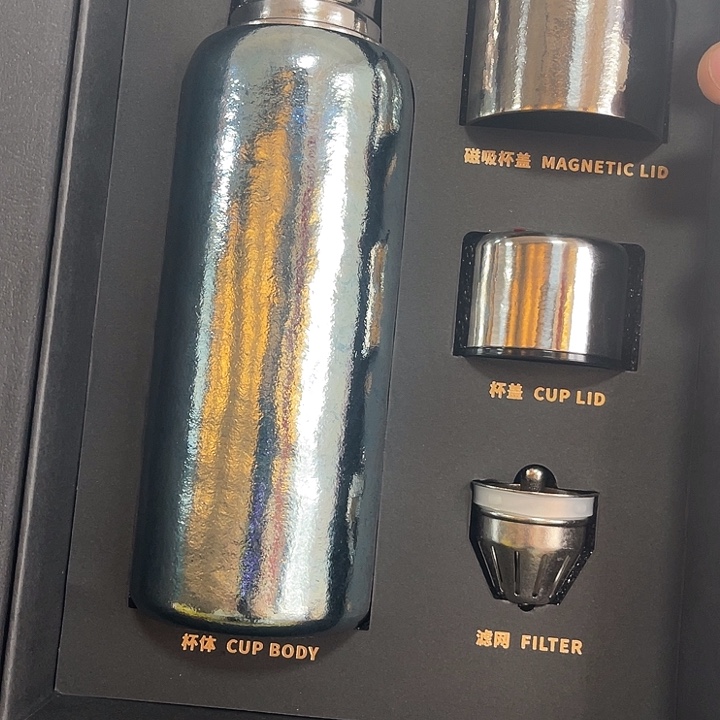 川***林钛合金430新款磁吸杯蓝色简装