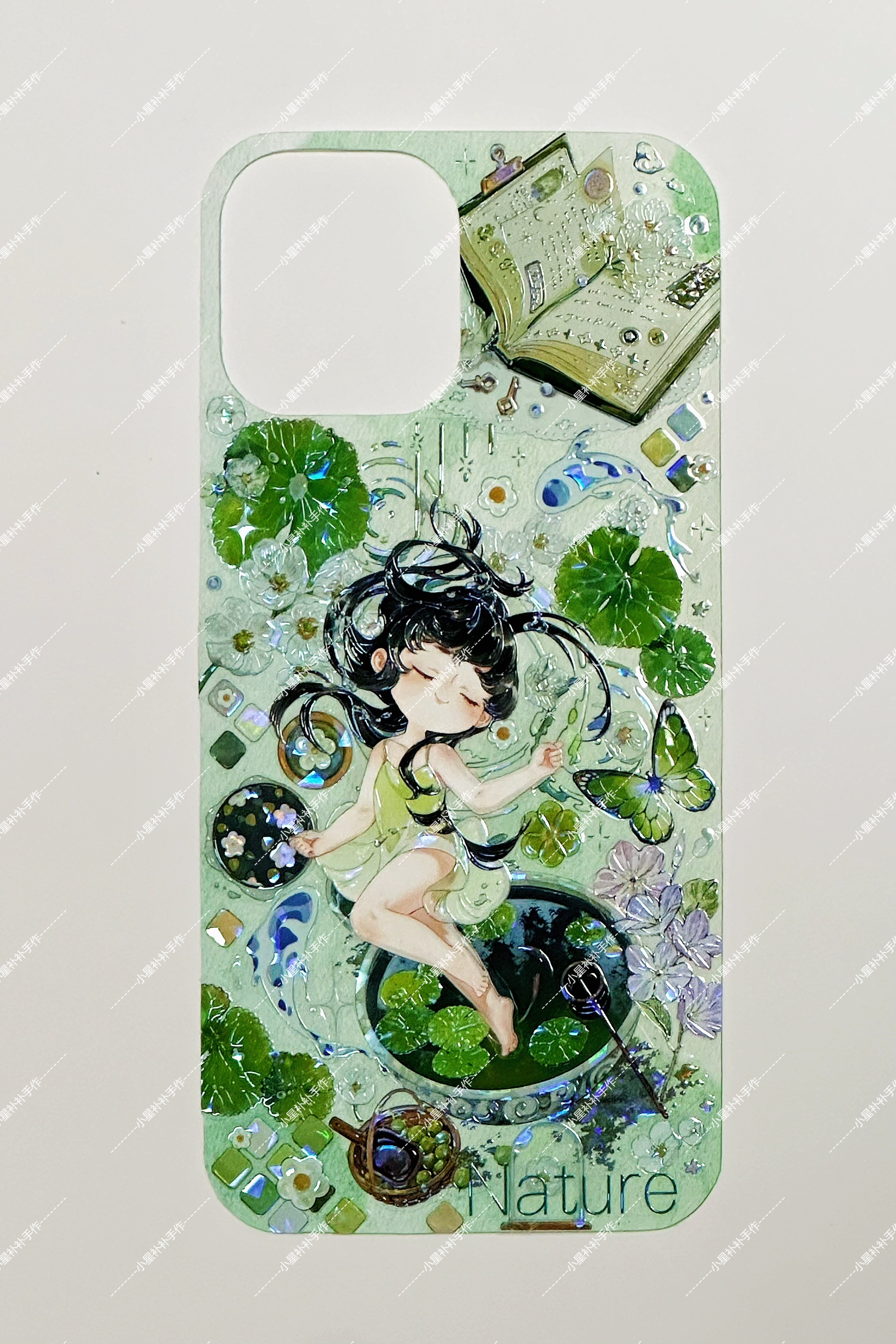 安卓拼贴造景手工定制手机背卡创意个性小清新