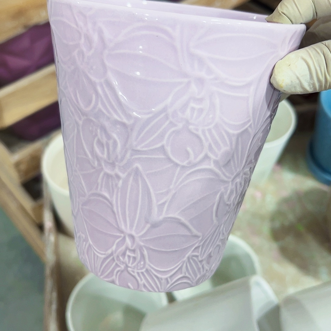 有孔，外贸尾单陶瓷花盆凑单10米包邮