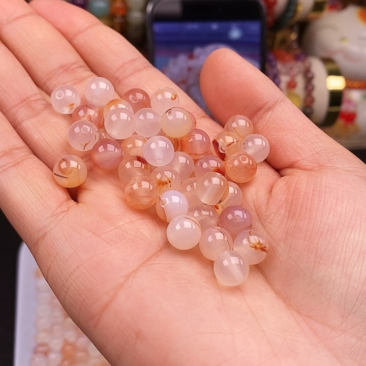 未镶嵌100个荔枝冻卡8玛瑙/玉髓