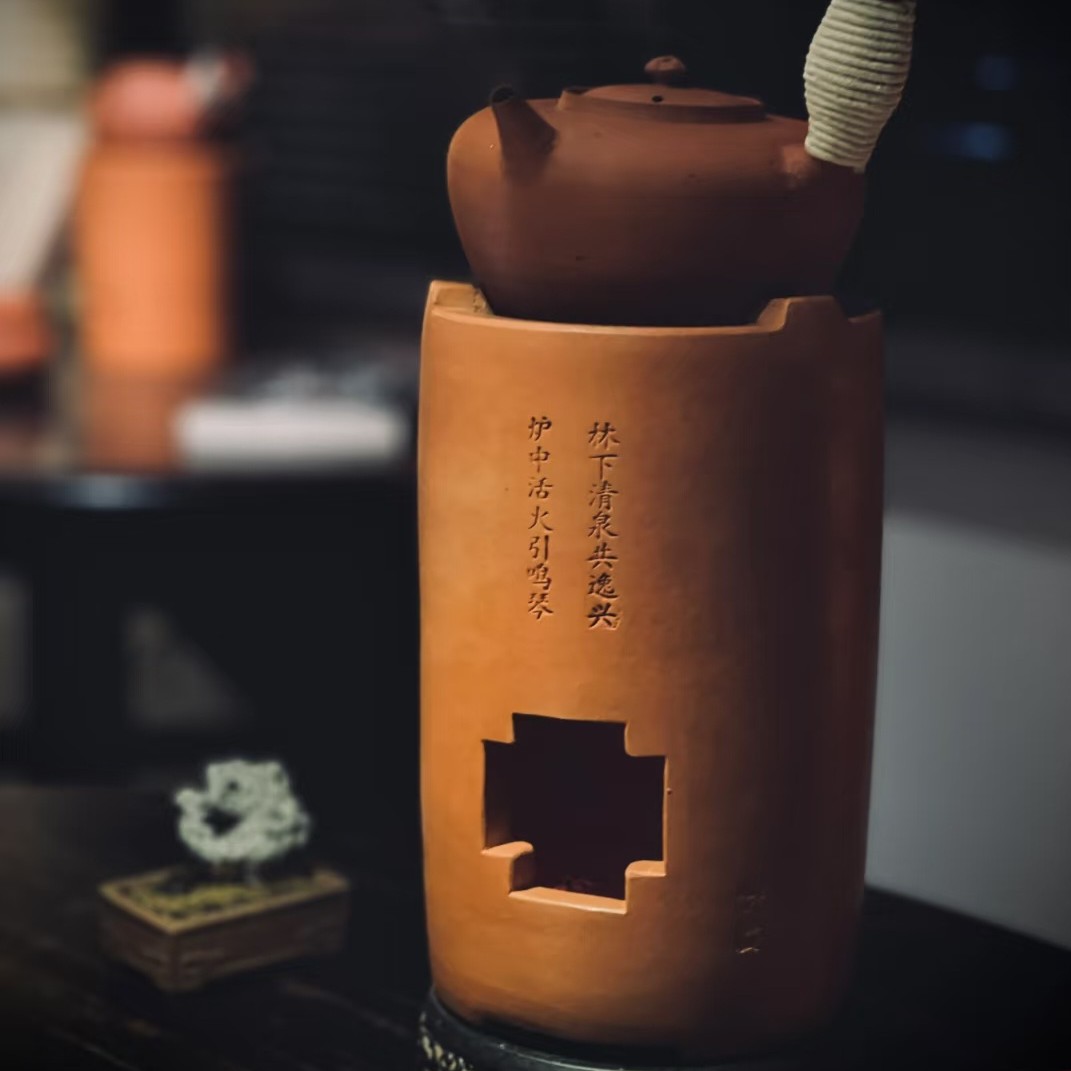 【云山茶语】天窑谷烧副榜炉仿古海棠炉口外三山设计高19直径2.5