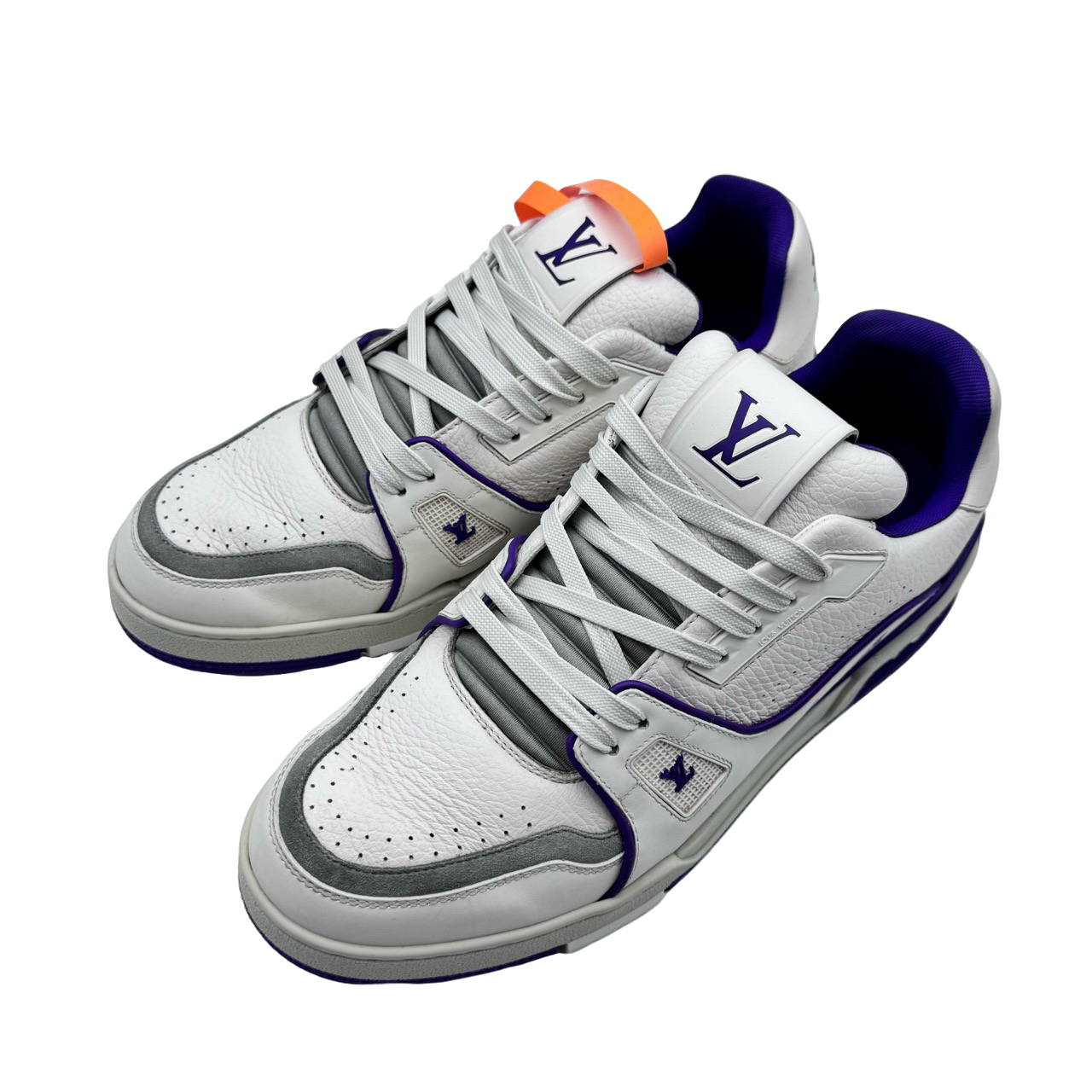 95新 LouisVuitton/路易威登 7码41码白紫水泥trainer98新vv884