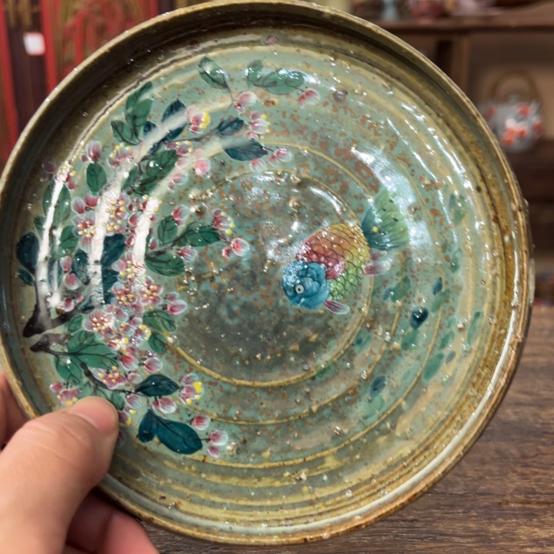 柴烧手工手绘陶瓷 