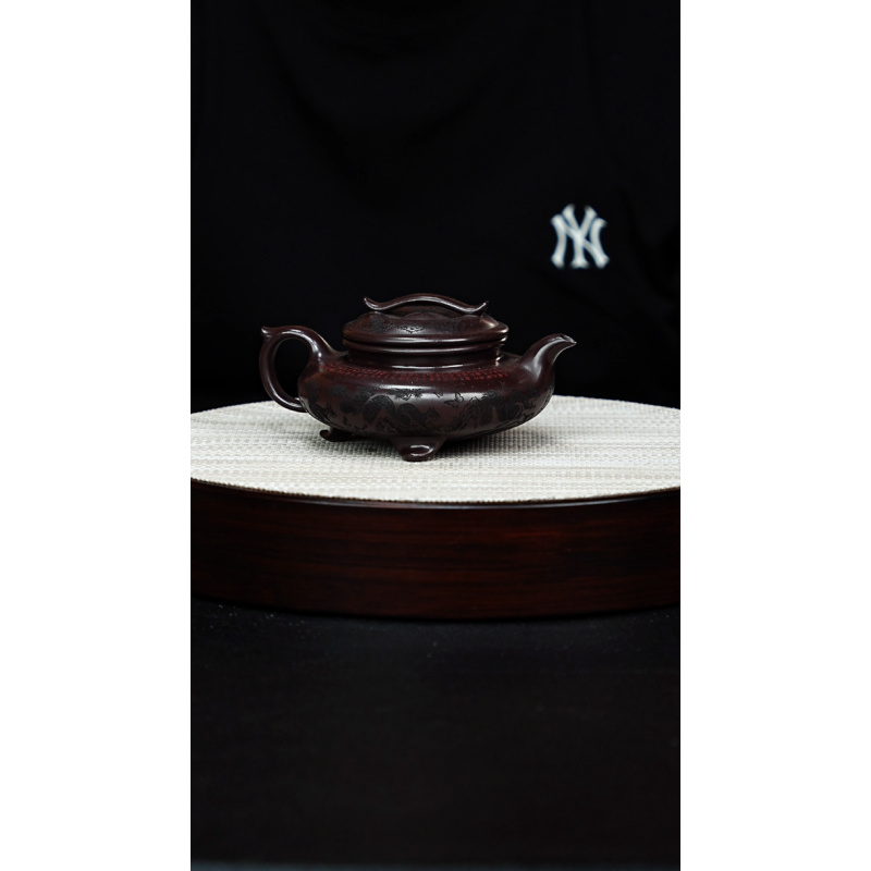 宜兴原矿纯手工紫砂 云桥 紫龙玉砂