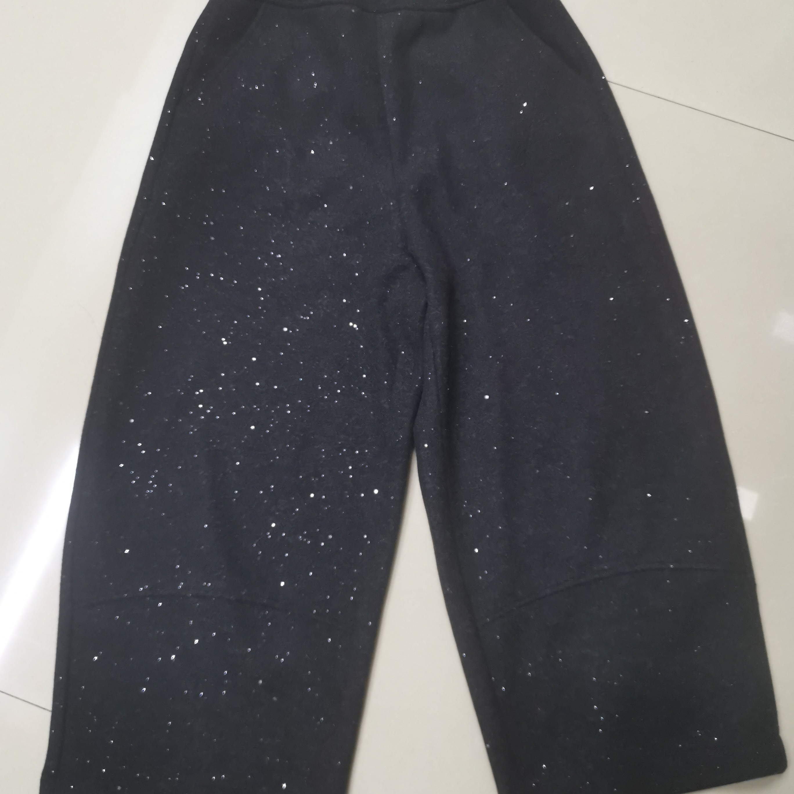 百搭时尚高腰松紧腰花苞裤子588