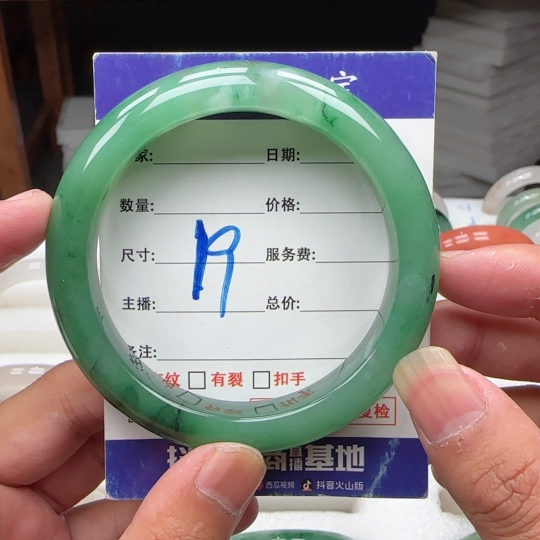 石英质玉（非洲翠）未镶嵌手镯59