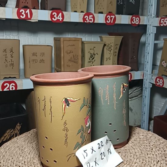红陶陶瓷盆景花盆