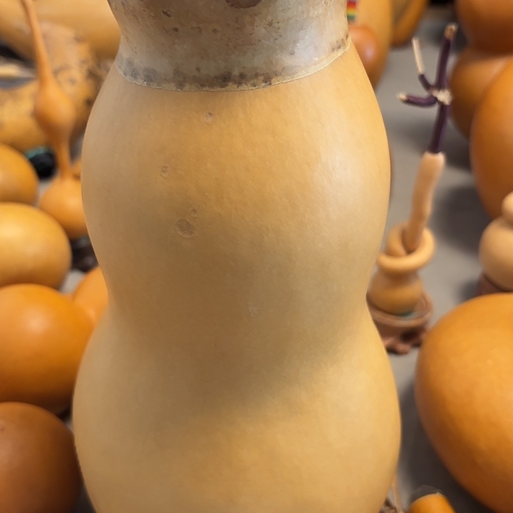 峰***洲老皮响籽摆件莲花头