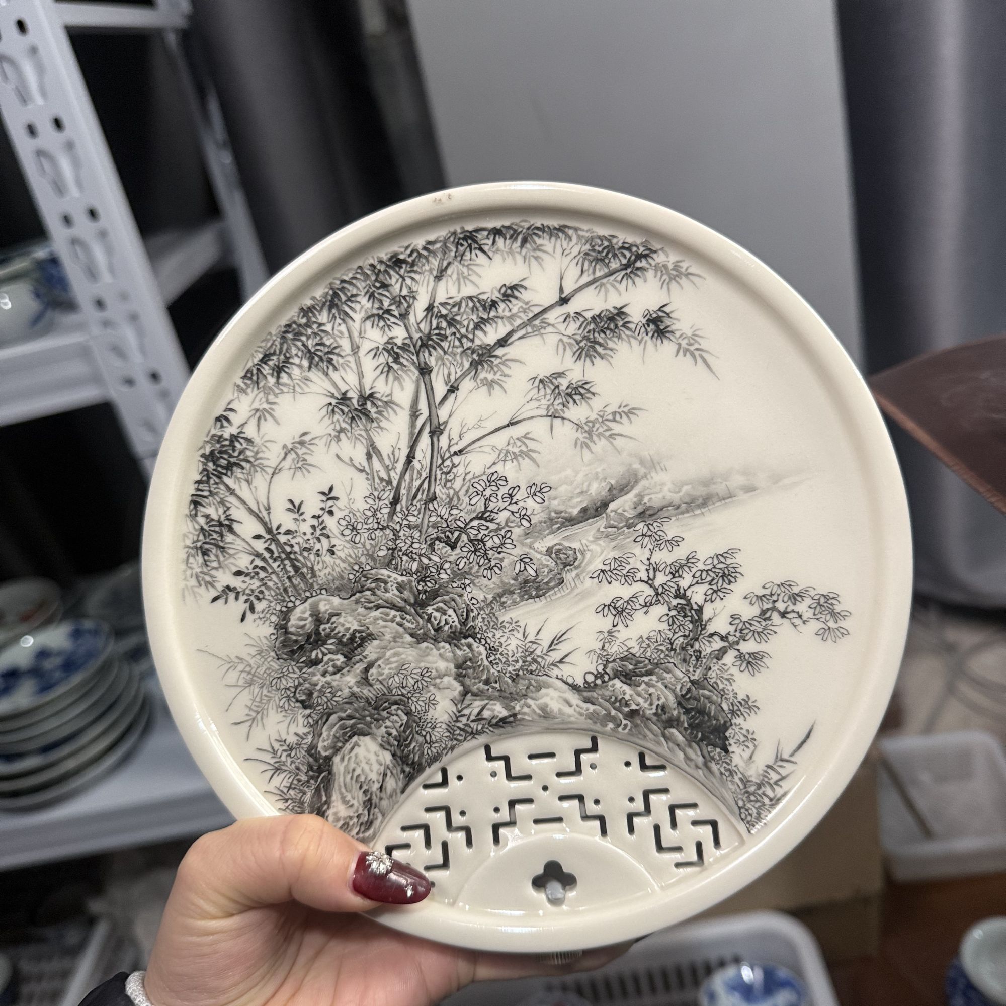 微瑕福利墨竹湿泡台