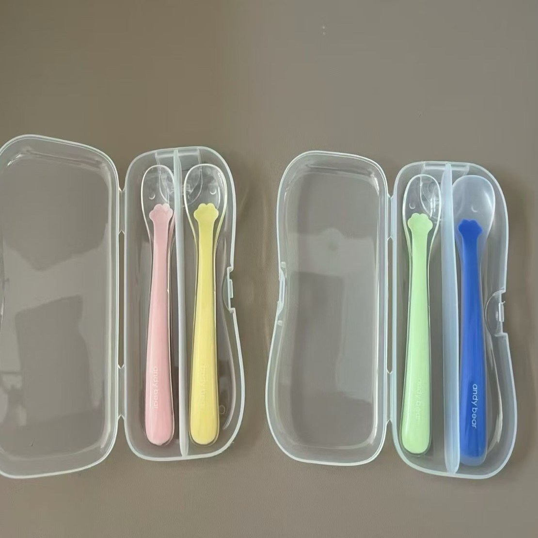 宝宝学吃饭训练硅胶软勺子辅食餐具新生儿喂水喂米粉婴儿专用