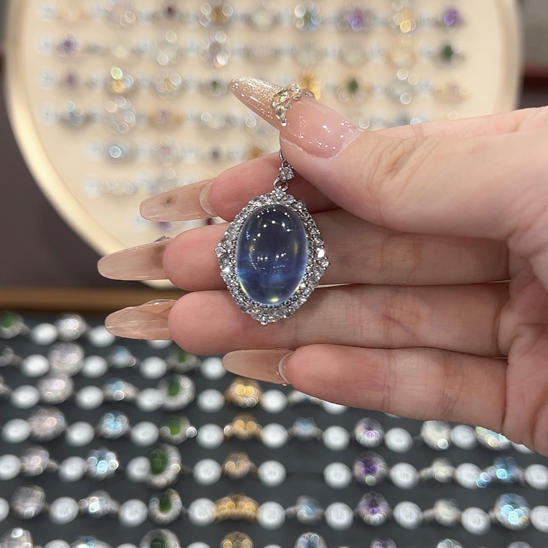 蛇纹石玉银S925镶嵌戒指超**酱