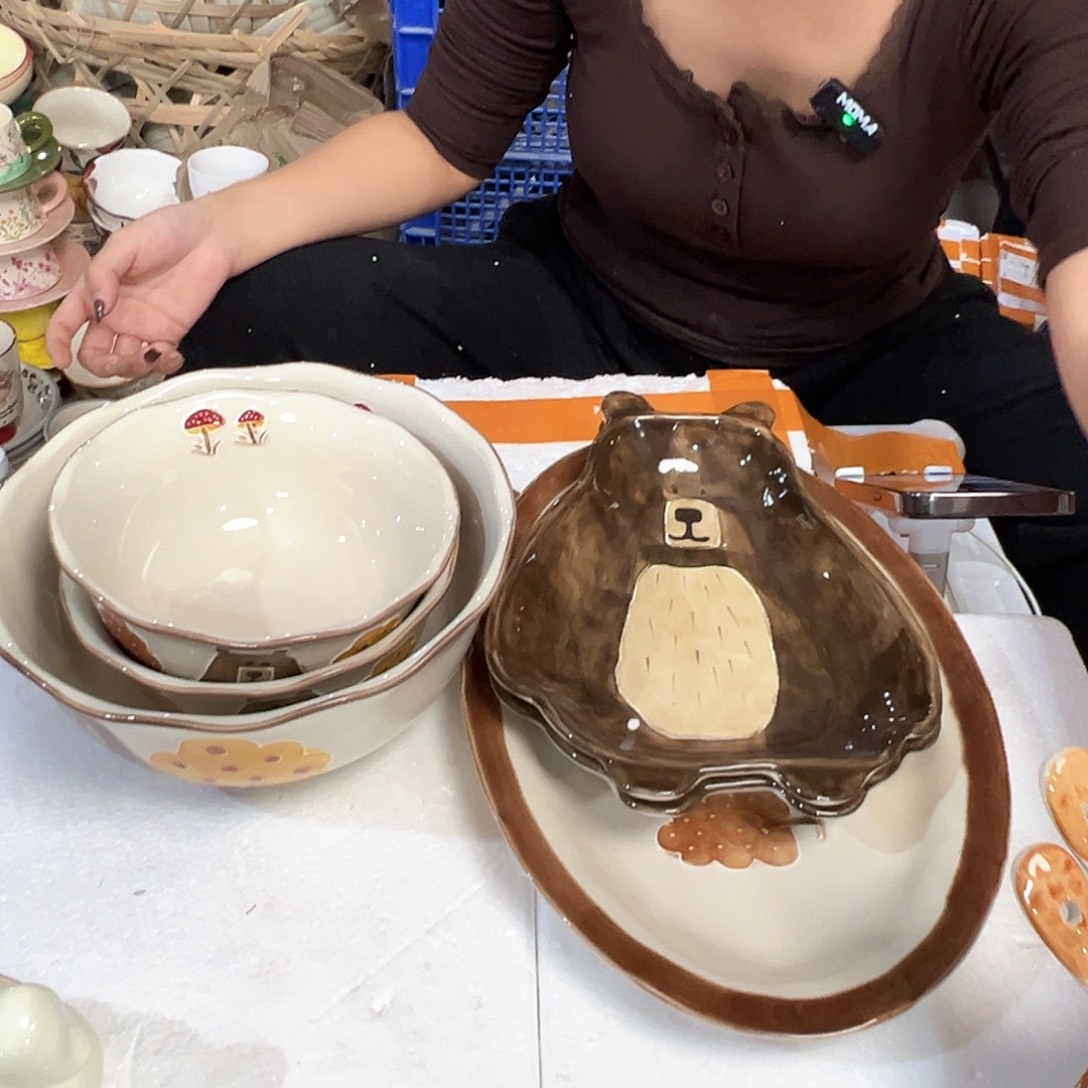 潮州陶瓷餐具微瑕6件套