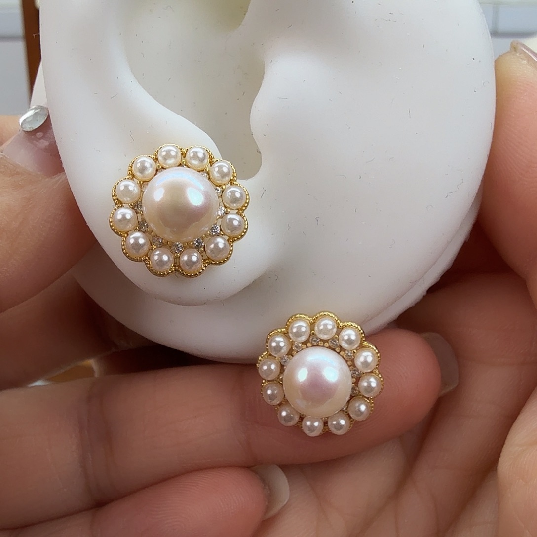 未镶嵌淡水珍珠耳饰