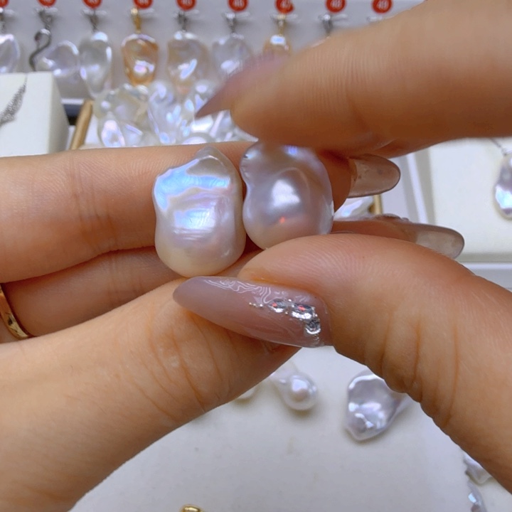 淡水珍珠银S925镶嵌颈饰