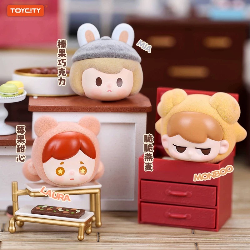 【拆盒】潘二二可可味蕾奇遇系列萌粒贴贴乐冰箱贴桌面摆件可爱礼物