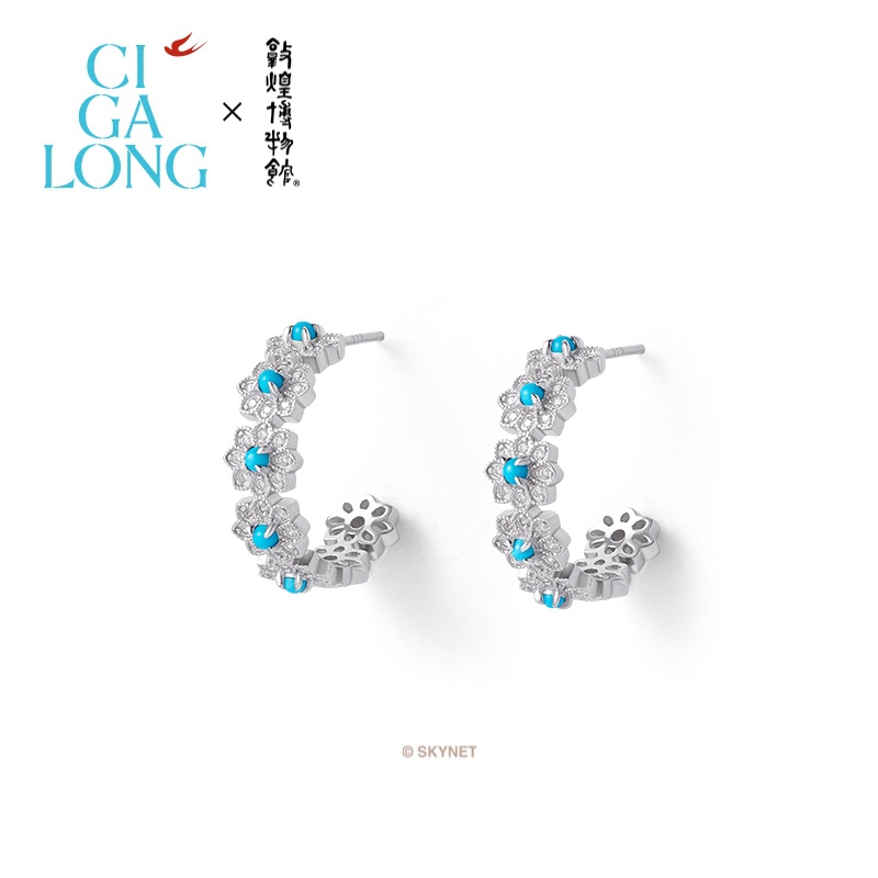 CIGALONG宝相莲纹绿松石耳圈/戒指/手镯【专场推荐】