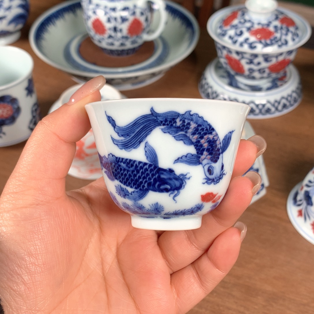 阳春白雪 青花釉里红