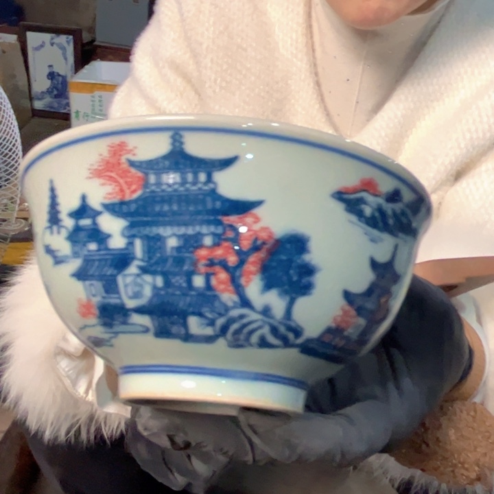 陶摆件景德镇高温瓷5寸碗