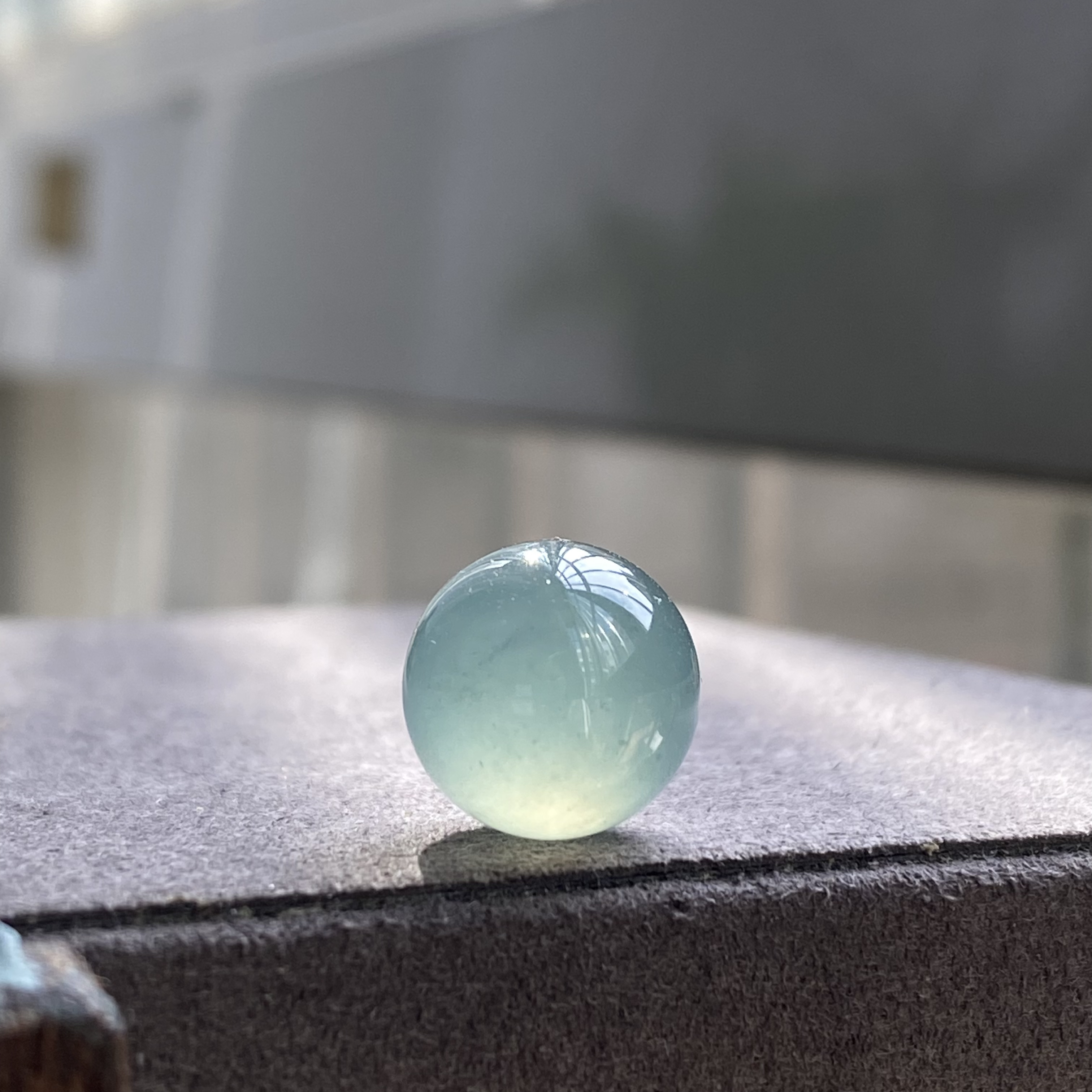 缅甸翡翠a货圆珠卡11.6冰晴蓝波珠C1204精品配珠冰起光细腻无纹裂