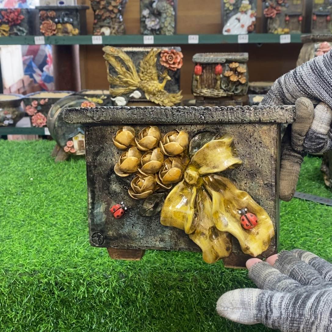 红陶青藤花器多肉花盆