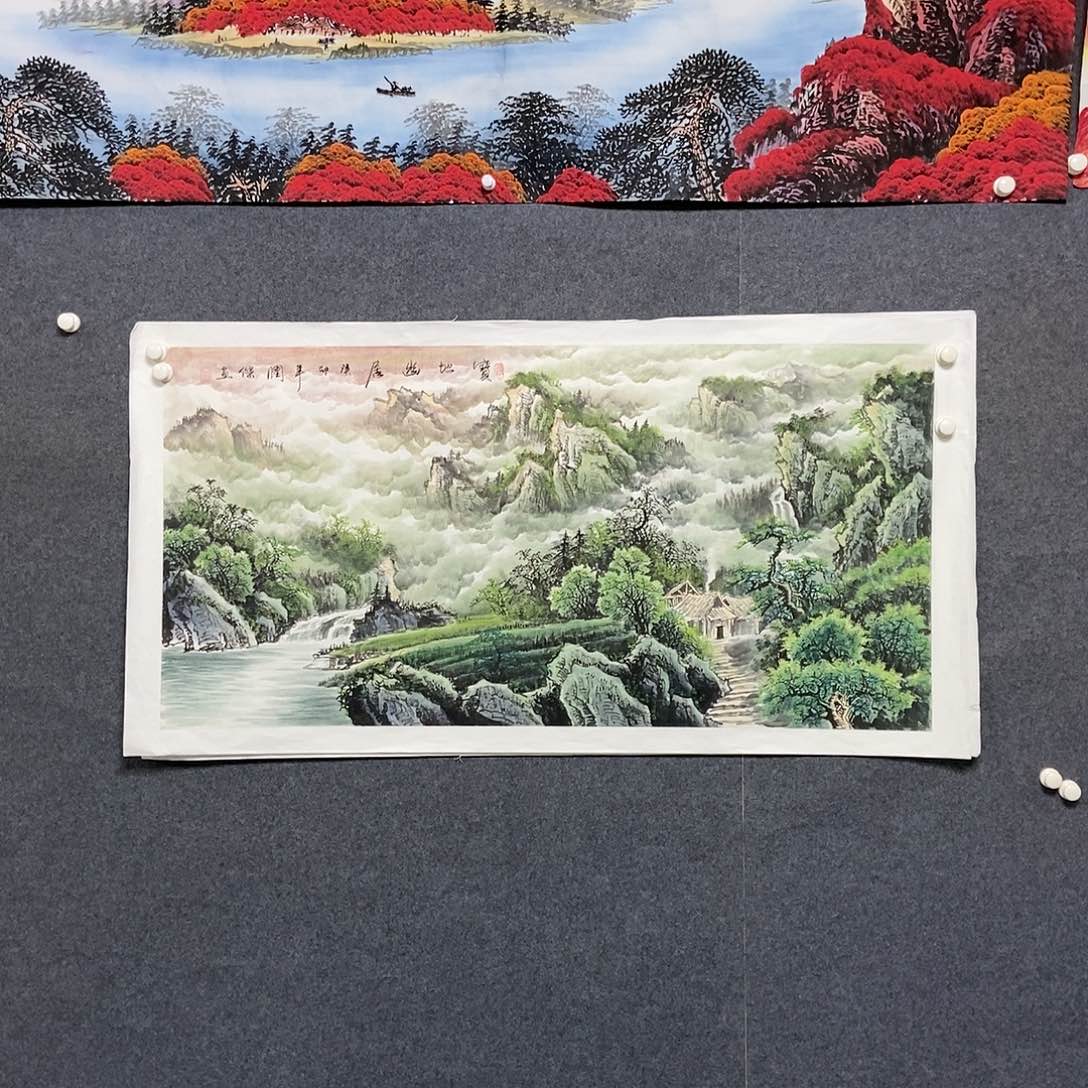 国画四尺山水一副