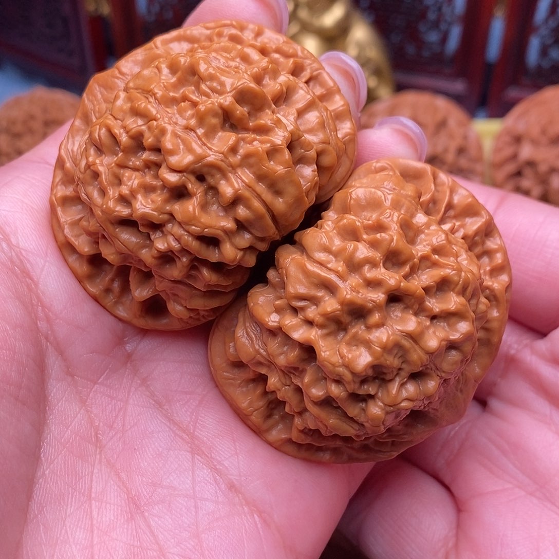 文玩核桃把件毕业大官帽48.9全品