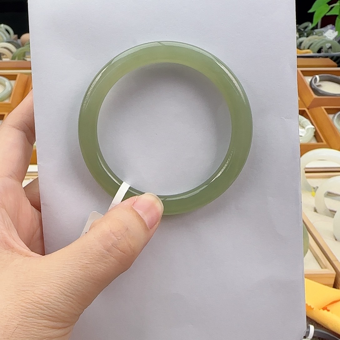 和田玉手镯未镶嵌53