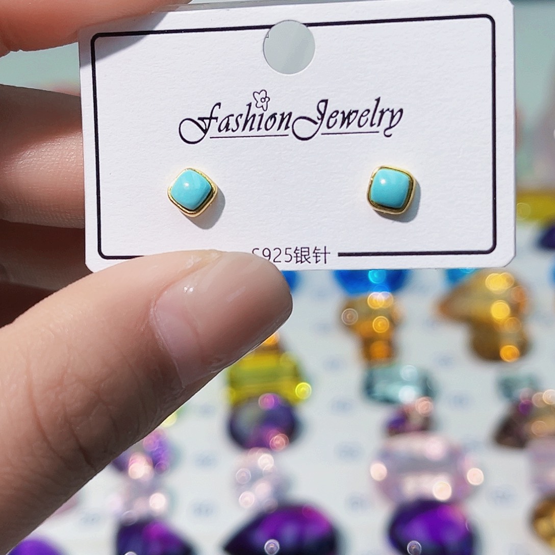 绿松石裸石定制未镶嵌天然