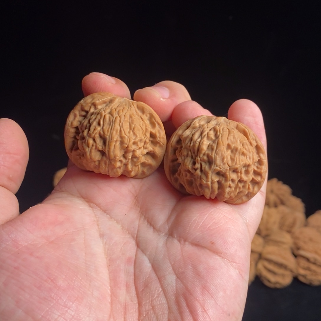 文玩核桃把件41+全品磨盘