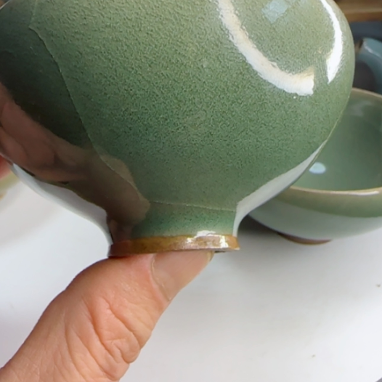 【闪购商品】摆件玉***邢宋钧仿古鸡心碗