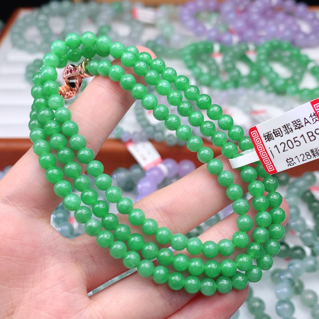 翡翠手链未镶嵌翡翠5mm