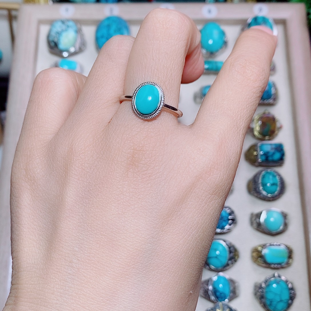 绿松石银S925镶嵌挂件