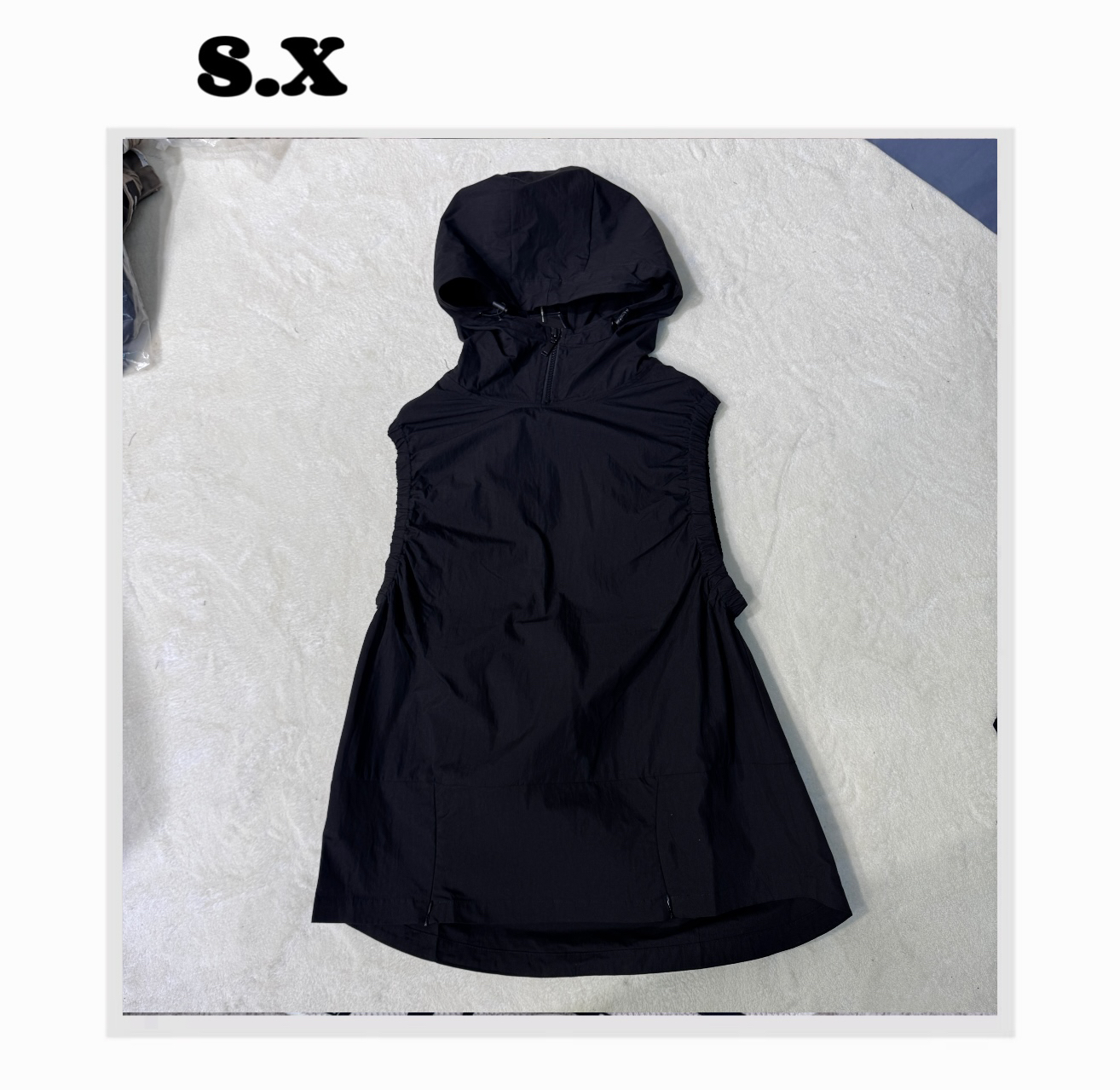 S.X 2025春夏新款 独家款无袖连帽马甲
