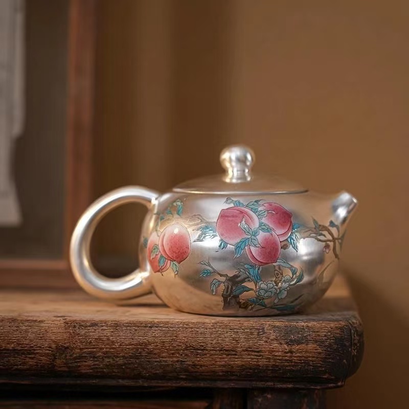 李神煌高端九桃西施银壶4908