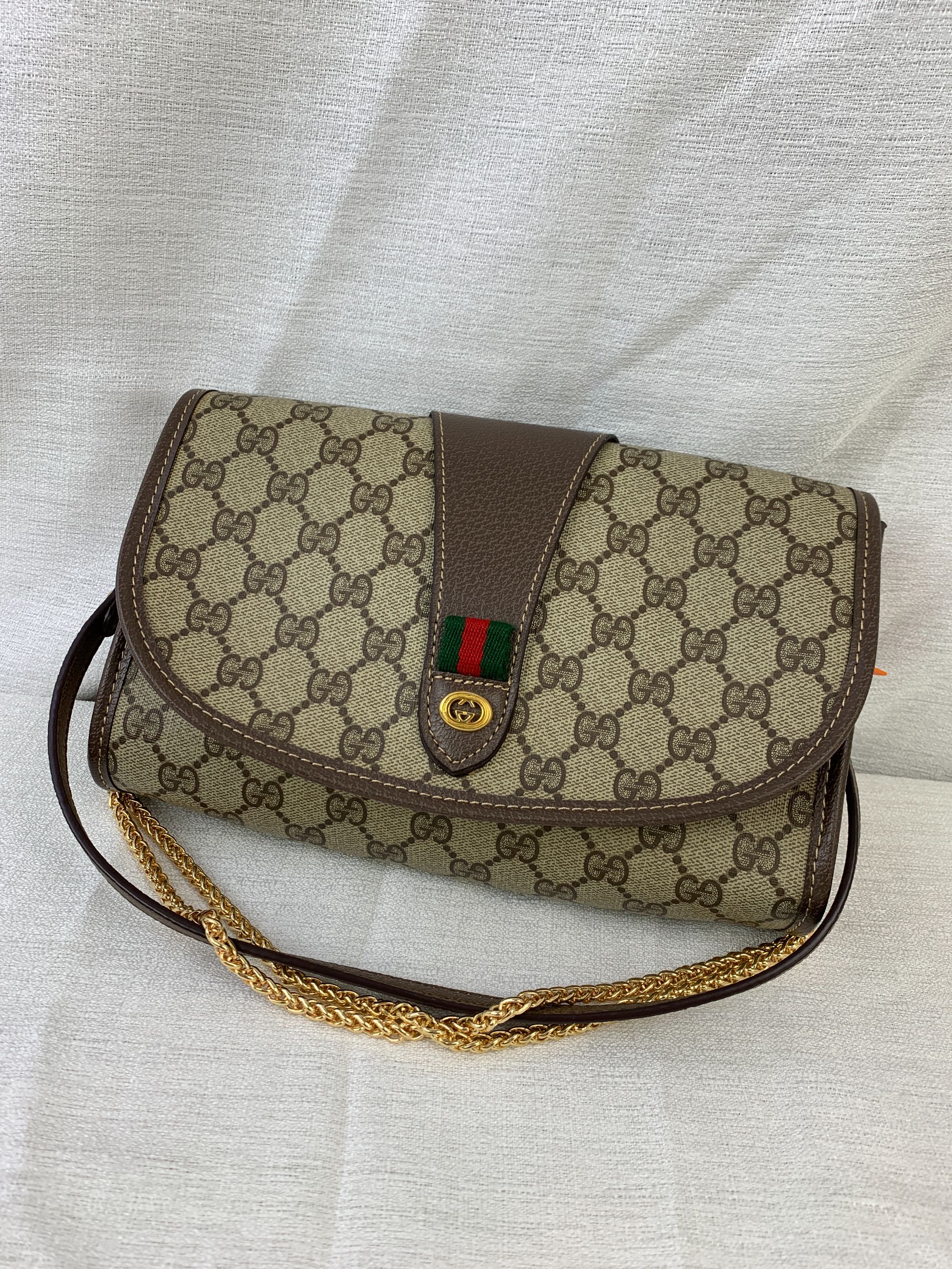 修复品GUCCI/古驰 老花金扣信封包/FYWJ10720504/0504