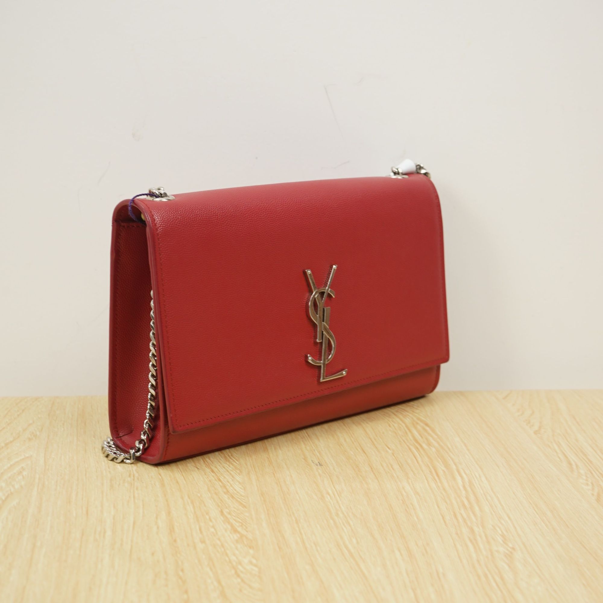 95新 YSL/圣罗兰 圣罗兰鱼子酱翻盖kate红色DS005894