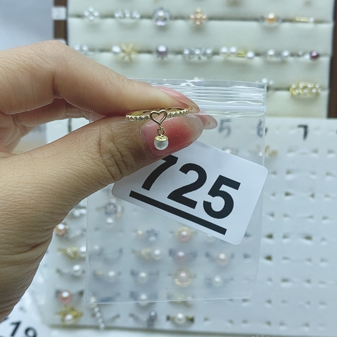 淡水珍珠戒指银S925镶嵌Y*?725