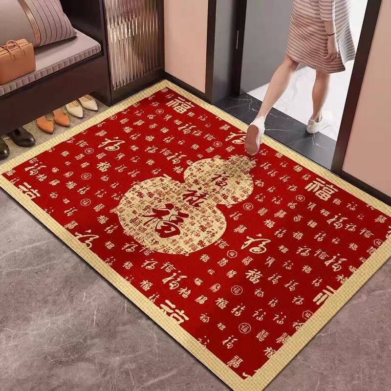 墨以【福禄福】亚麻抗脏降尘防滑入户门地垫地毯耐脏防滑脚垫