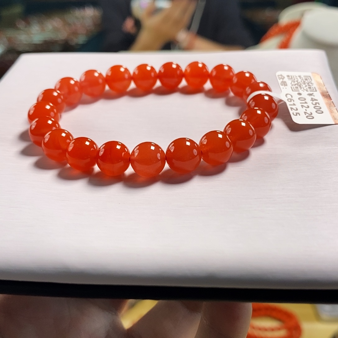 未镶嵌冰红    9mm  多样性发一南红玛瑙