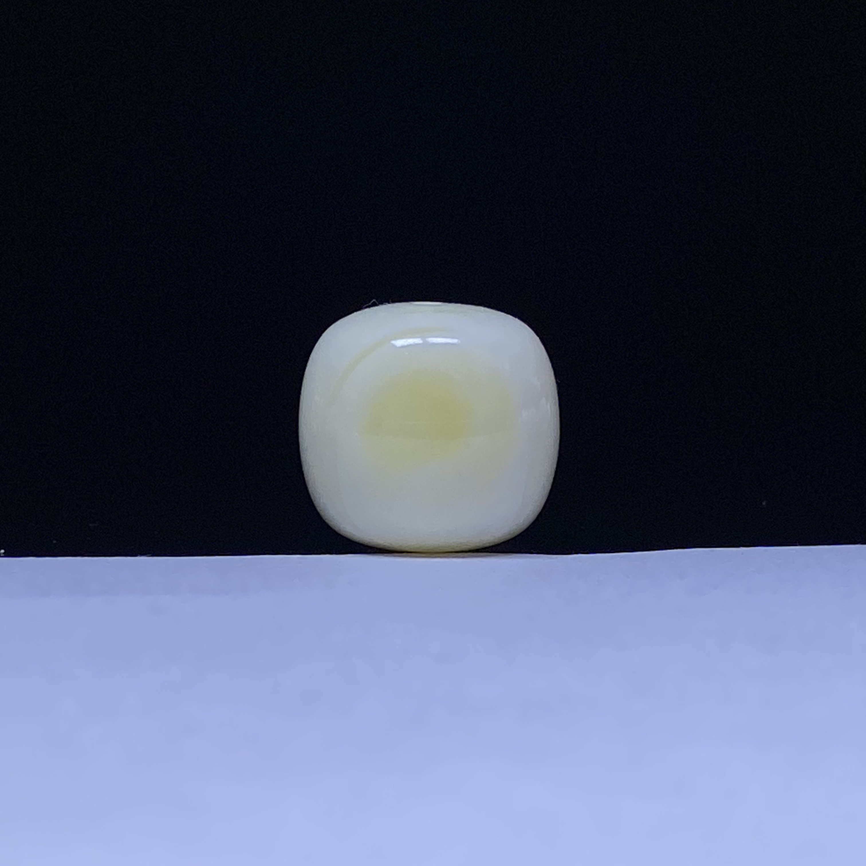 瓷白蜡眼纹妖高品蜜蜡老型单珠14mm文玩配饰