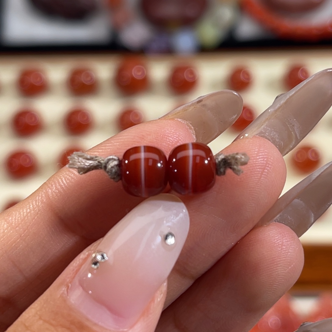 快***乐玛瑙/玉髓未镶嵌一线药师7.6mm 不换退