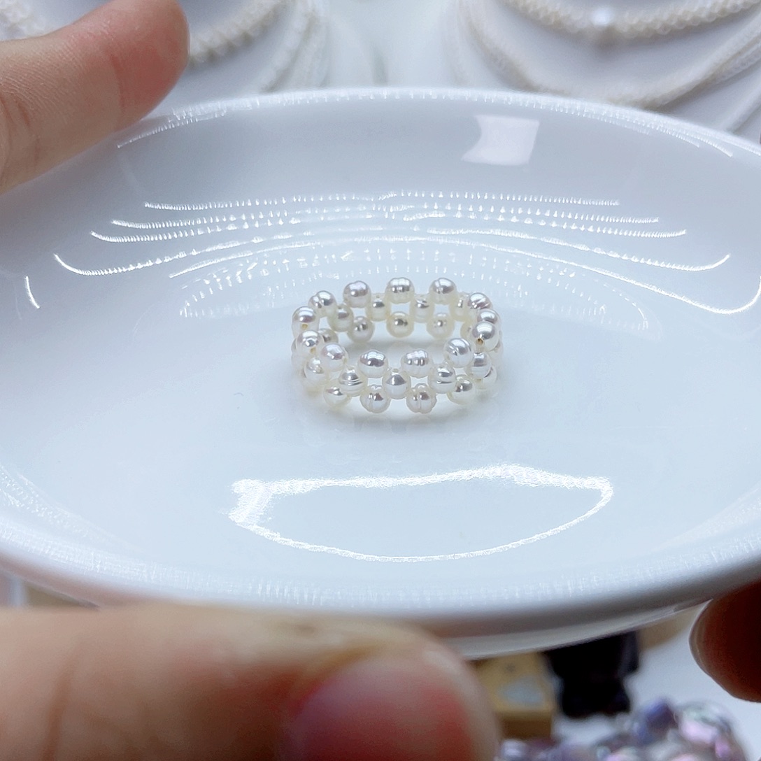 未镶嵌戒指淡水珍珠