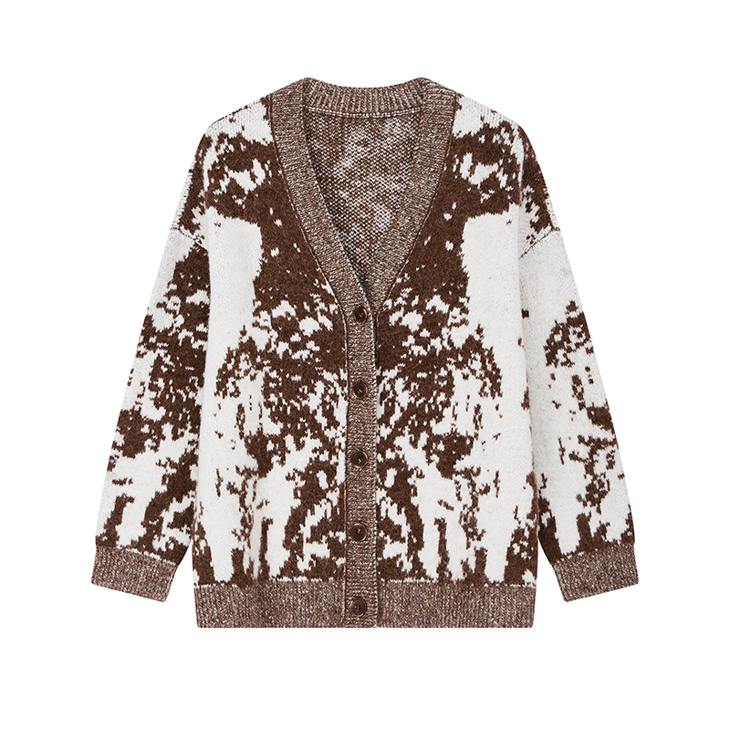 【达人专属】羊毛针织开衫W9551