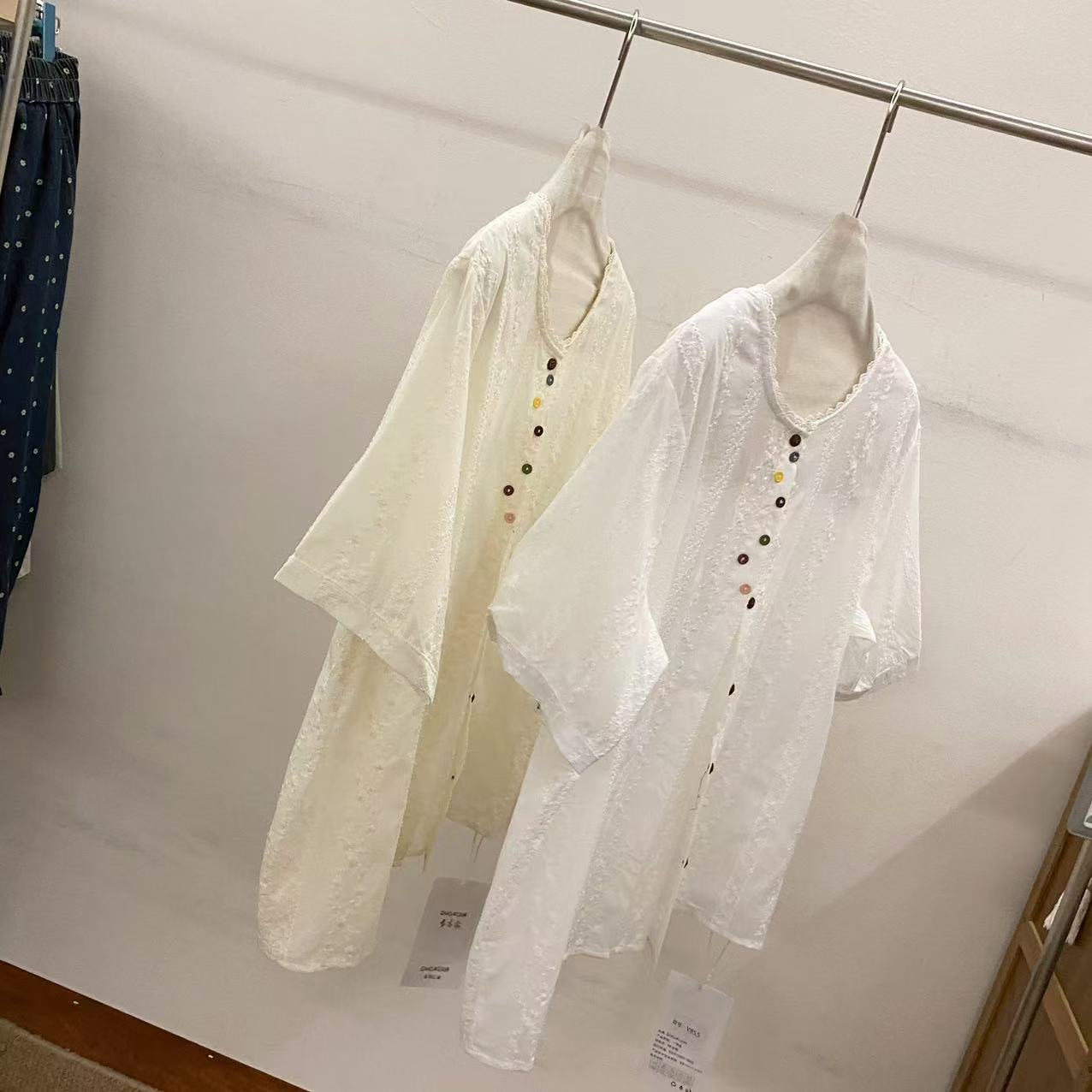 33推荐 DX#Y855 FL  日系提花彩扣上衣 2025-06-13